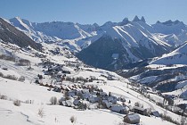 Saint Jean d'Arves - helicopter view 